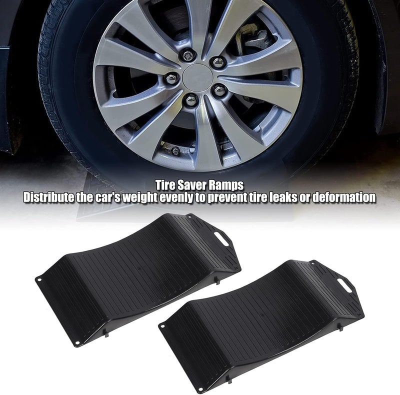 EIMSOAH Tire Saver Ramps,Anti Slip Boat Trailer Tire Savers Heavy Duty,2 Pack Car Ramps Metal for Flat Spot,Flat Tire Prevention, for Car Truck RV Trailer(18P: 44.4x19.5x3.5cm/17.48x7.67x1.37in) - Image 3